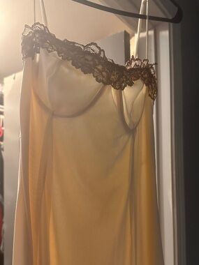 Colette mesh maxi with Cocoa Lace-Trim Slip Dress in cream - Women Maxi